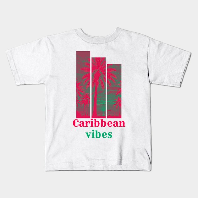 Caribbean Vibes Kids T-Shirt by Palatium